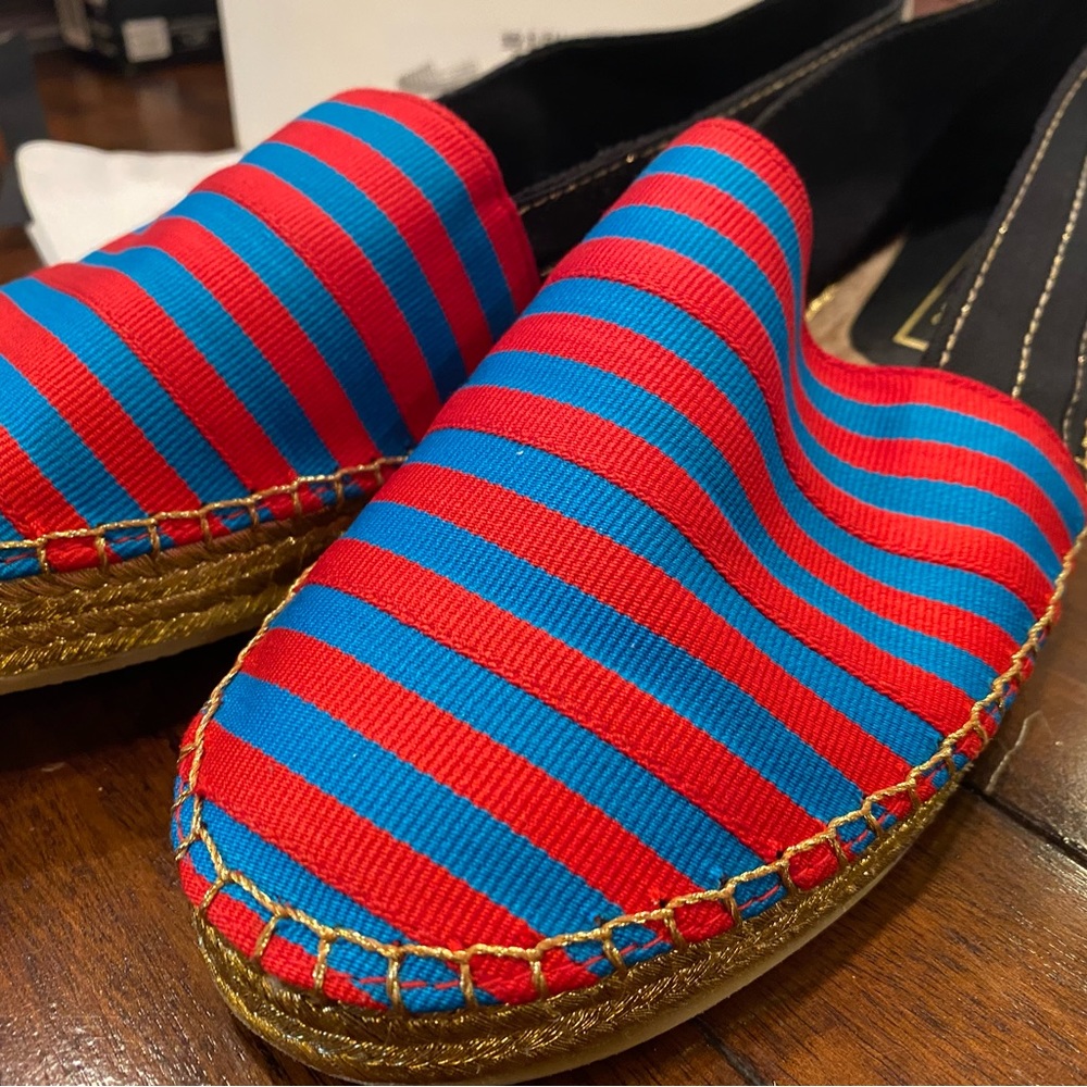 Marc Jacobs Red and Blue Striped Espadrilles